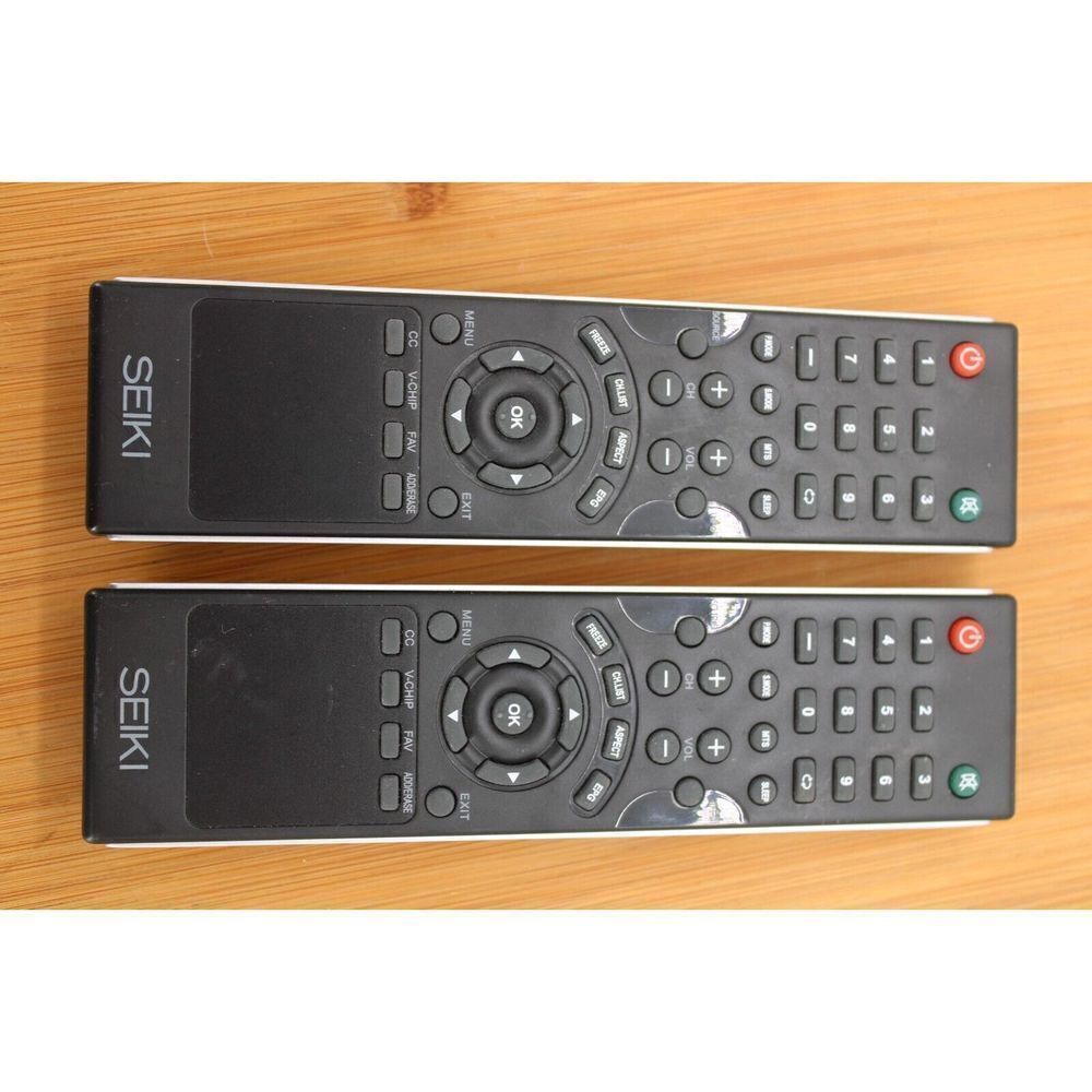 2 Seiki Black Wireless Television Remote Control Replacement Works For SEIKI TVS